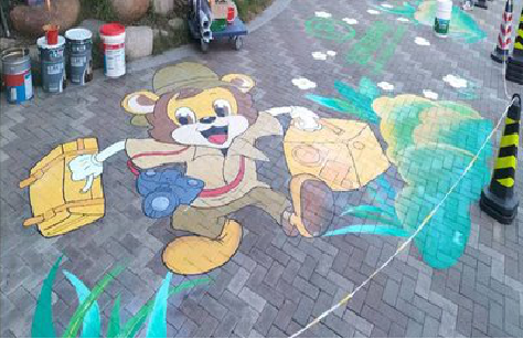 仙桃夏季画地面彩绘会遇到的问题