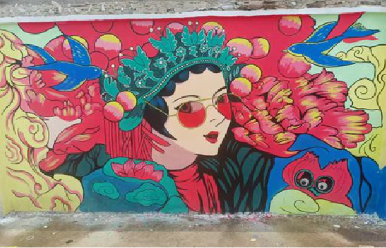 仙桃墙体彩绘-网红墙