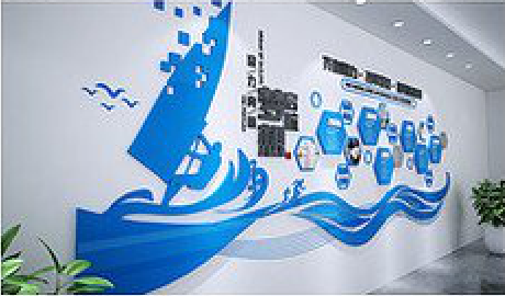 仙桃海浪主题文化墙如何设计?