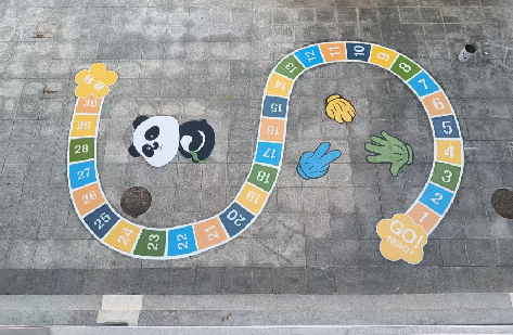 仙桃地面游戏彩绘