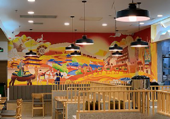 仙桃商业空间彩绘介绍。