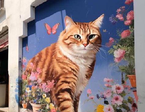 仙桃自己绘制有个性的手绘墙