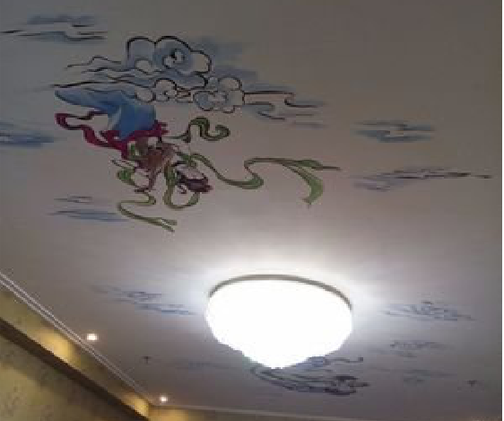 仙桃如何快速绘制天花板上的手绘墙？